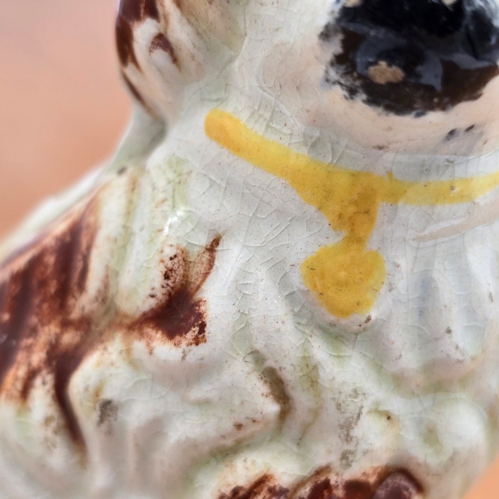 19th-century Staffordshire spaniel dog‎ figurine Antique collectible England. - Picture 4 of 10